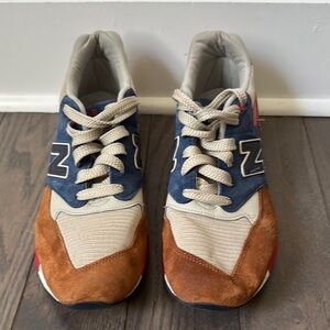 Stylish Kids' Sneakers in Blue and Brown